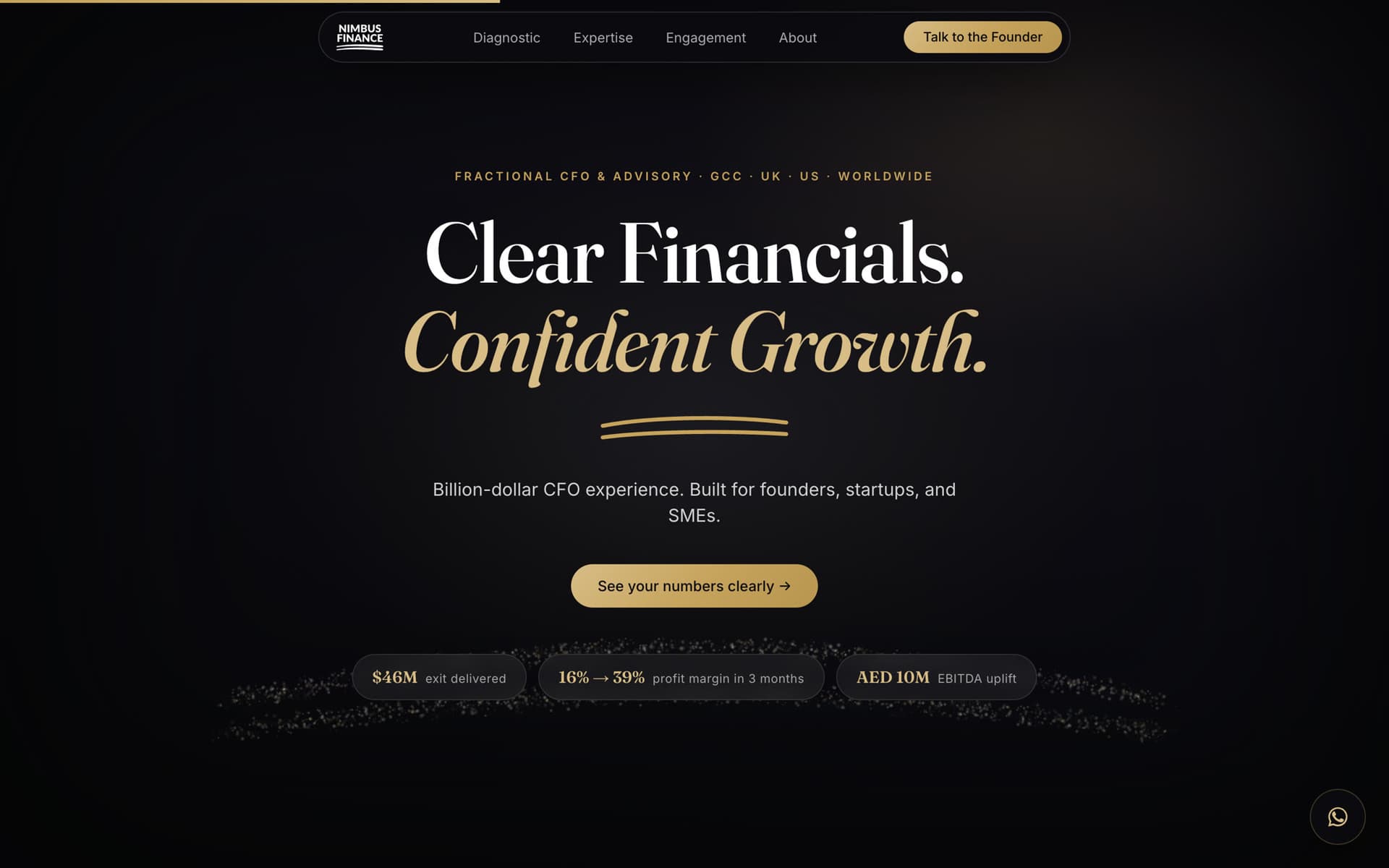 Clarity — the headline, the founder’s proof, one call to action