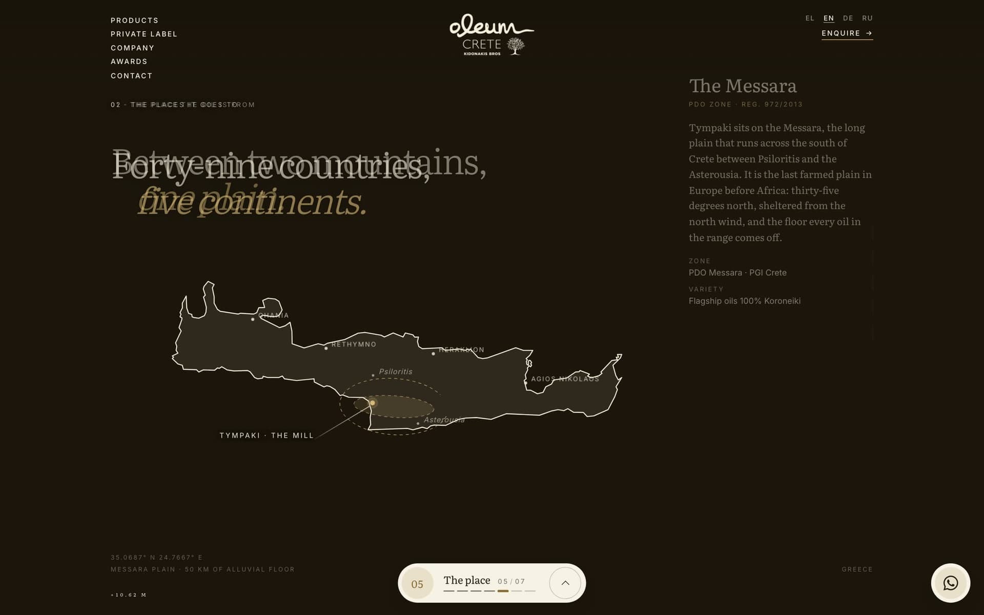 Forty-nine countries, five continents — the map of where it goes