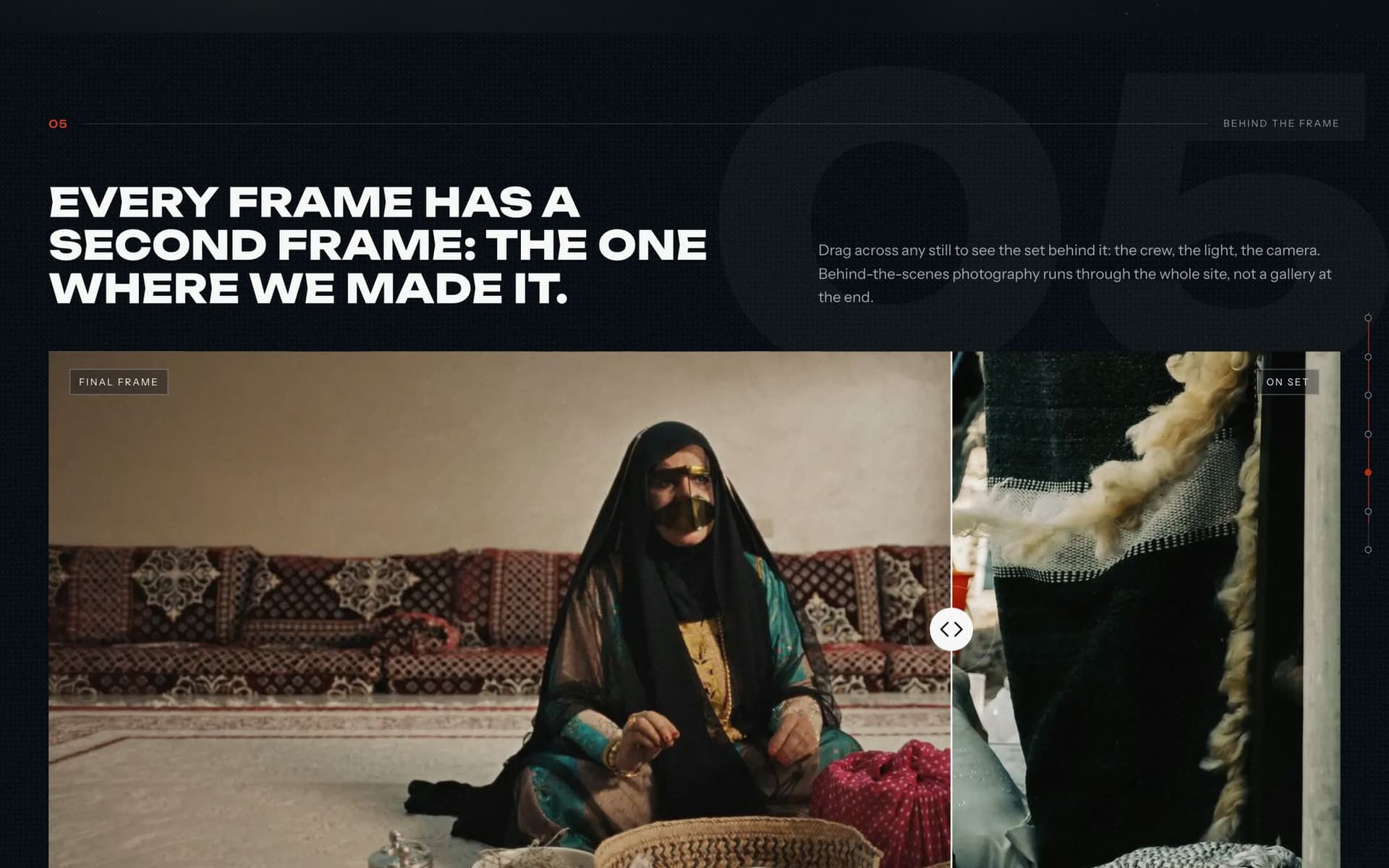 Every frame has a second frame — drag, and the set appears behind it